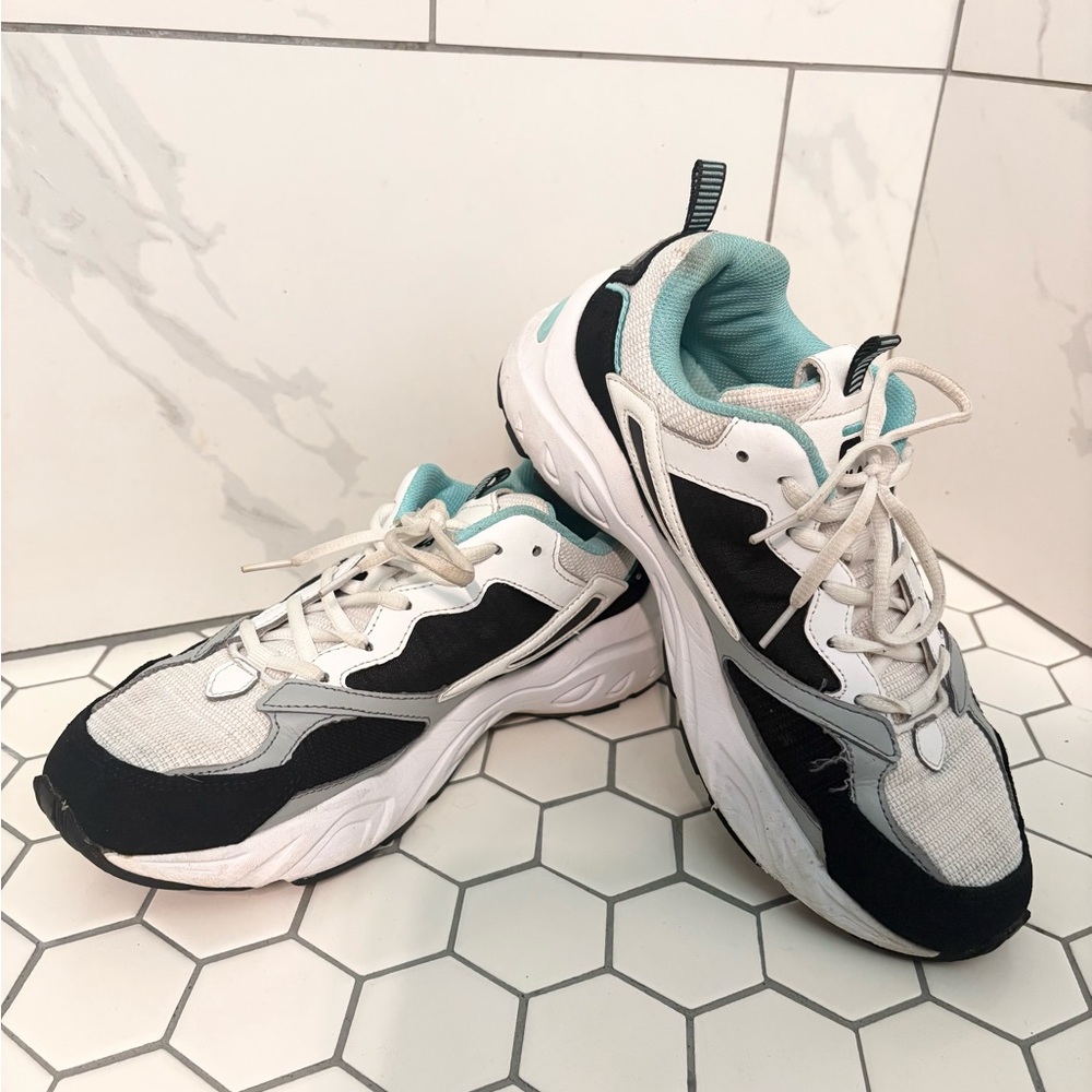 Fila White and Black Athletic Shoes